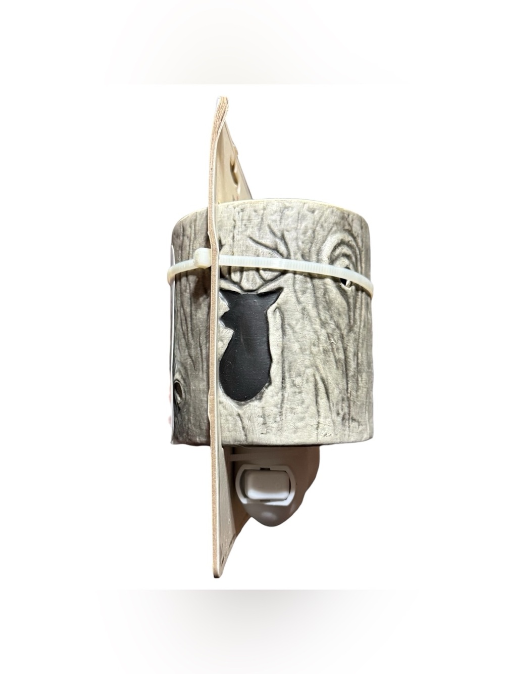 Red Shed Ceramic Birch Log Plug Wax Warmer Whitetail Deer Buck